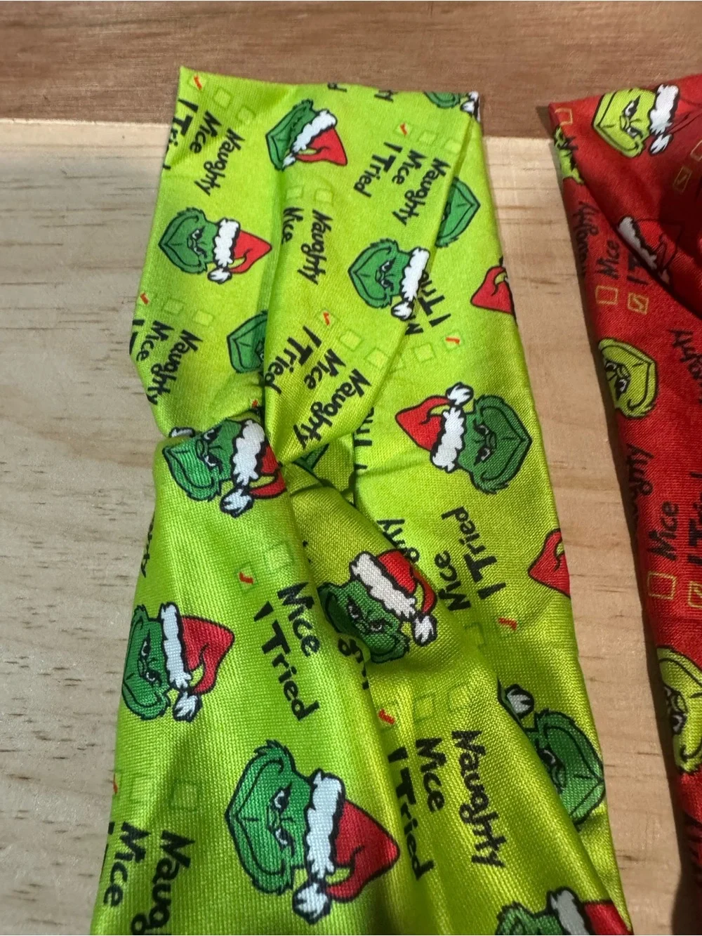 Grinch Holiday Headwraps, headbands set of 2